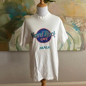 Vintage Hard Rock Cafe Maui T Shirt Men's Large Classic‎ Logo Tee single stitch